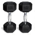 Coated Rubber Hex Dumbbell Pair