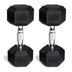 Coated Rubber Hex Dumbbell Pair